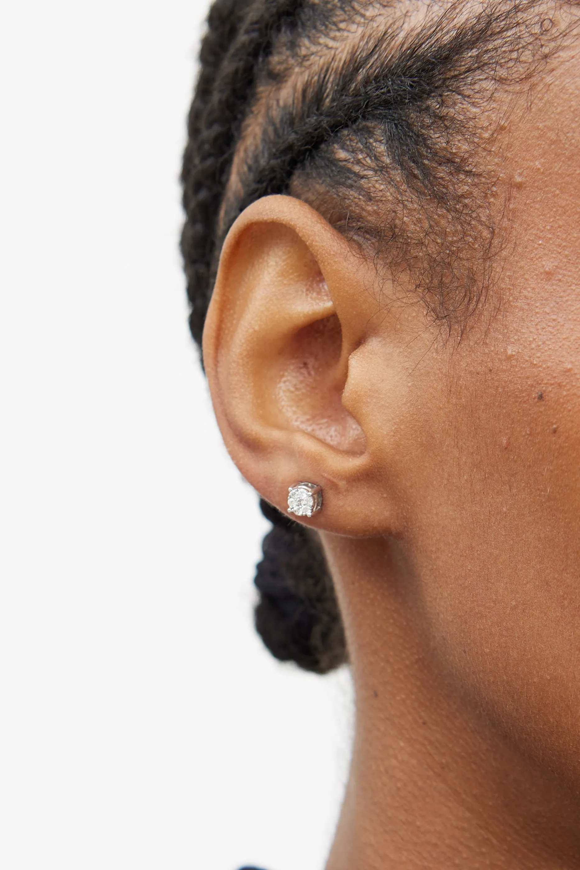 10K White Gold 0.21ct Diamond Stud Earring