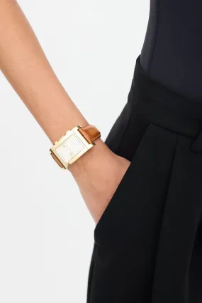 18K Gold & Leather Rettangolo Chronograph Watch
