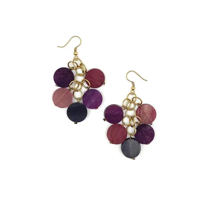 Beaded Cluster Earrings