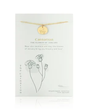 Birth Flower Necklace - January