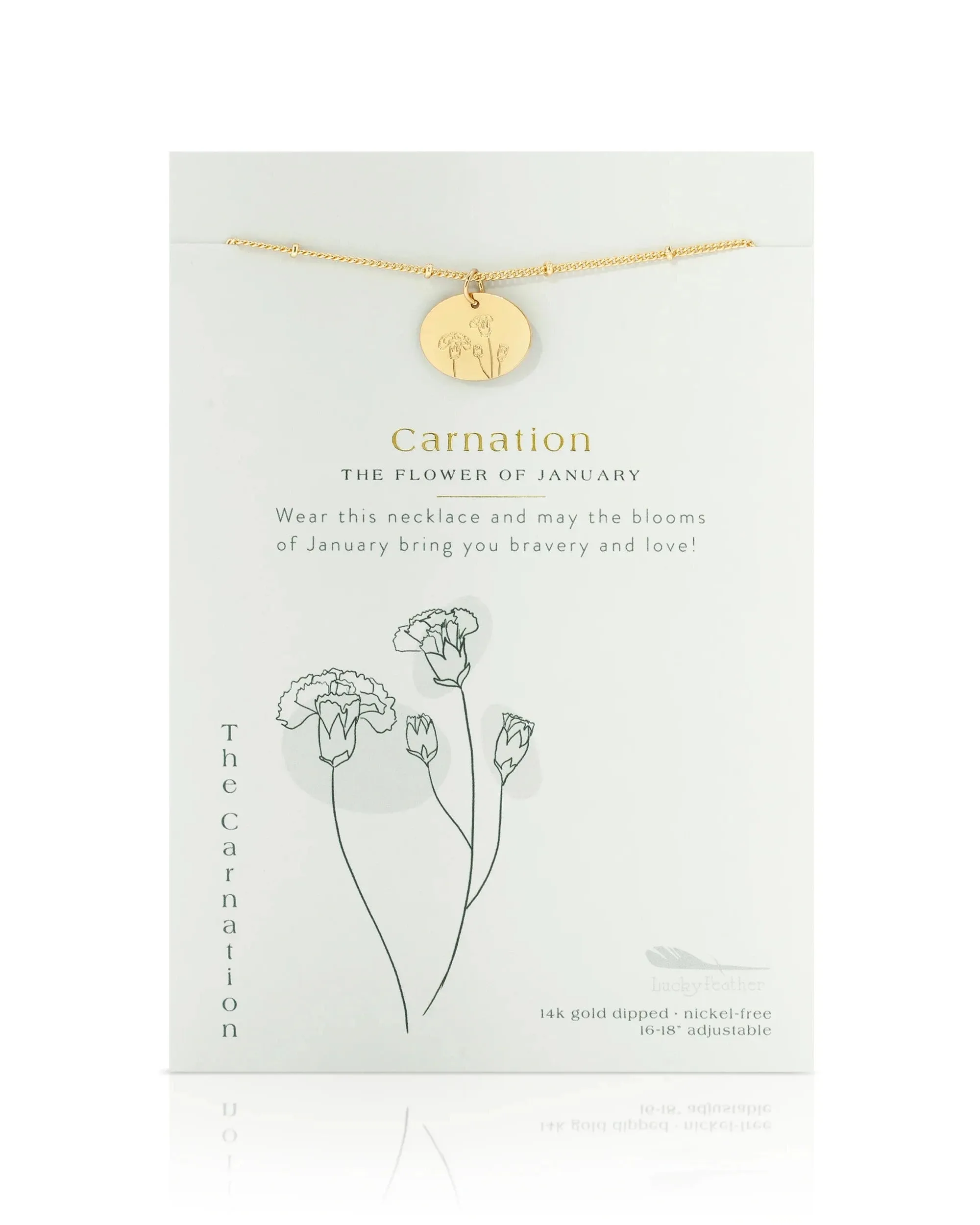 Birth Flower Necklace - January