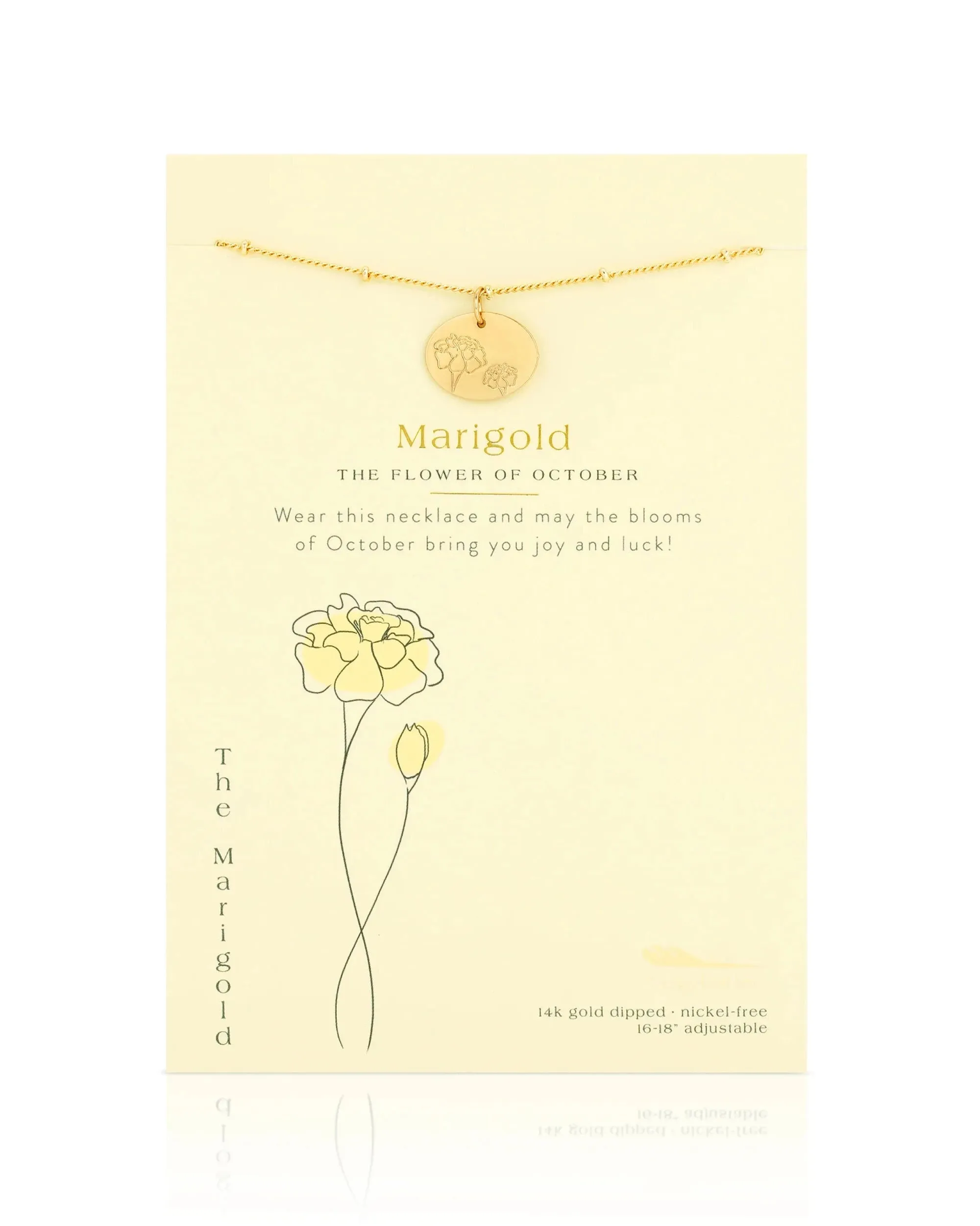 Birth Flower Necklace - October