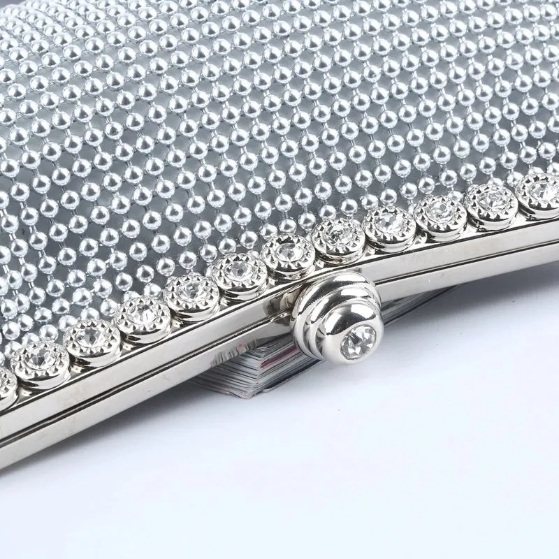 Black Gold Silver Solid Color Evening Bags