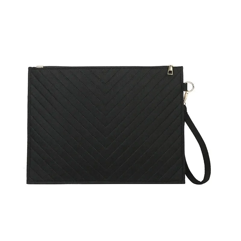 Black Khaki Green Nylon Plaid Square Evening Bags