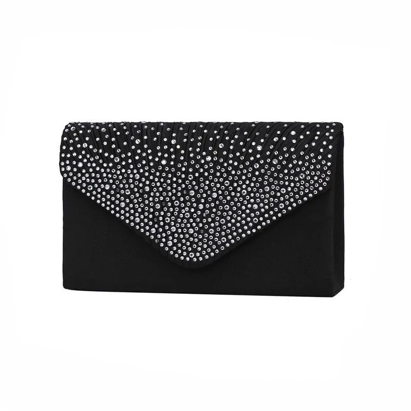 Black White Red Nylon Solid Color Evening Bags