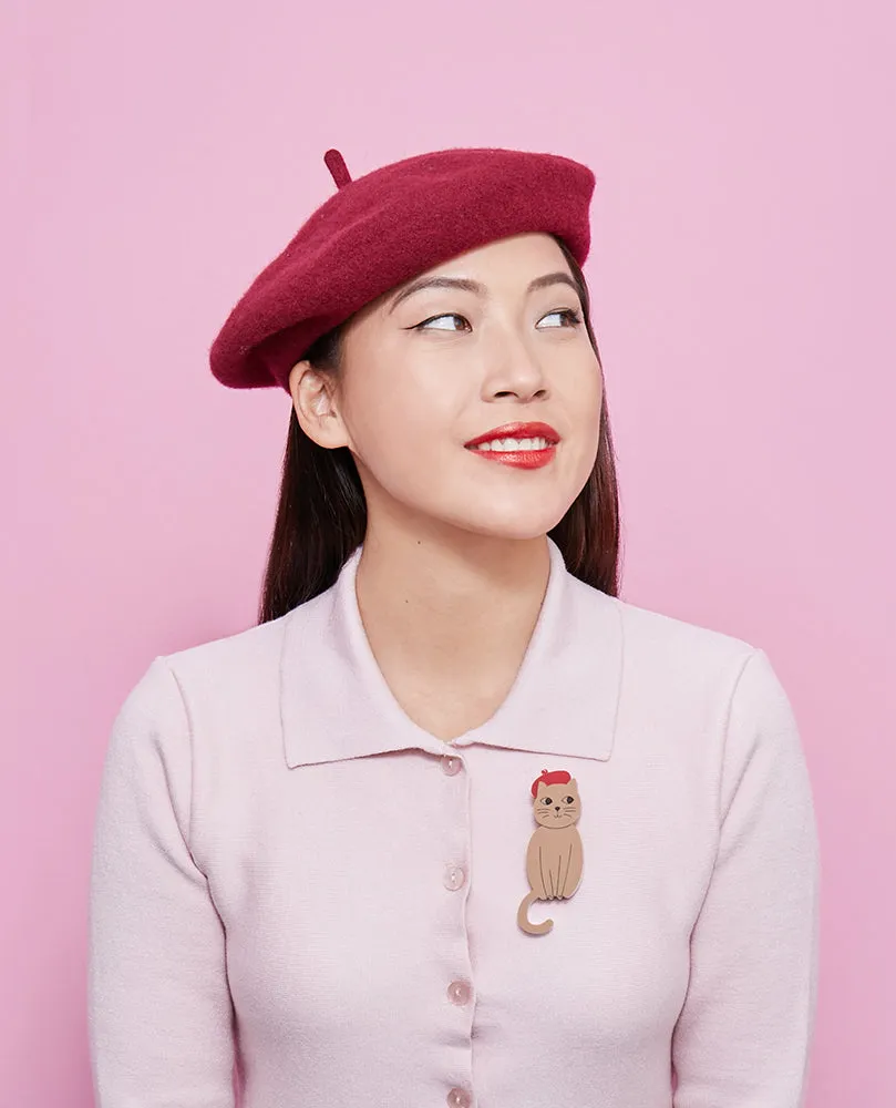 Cats In Hats Brooch -interactive-
