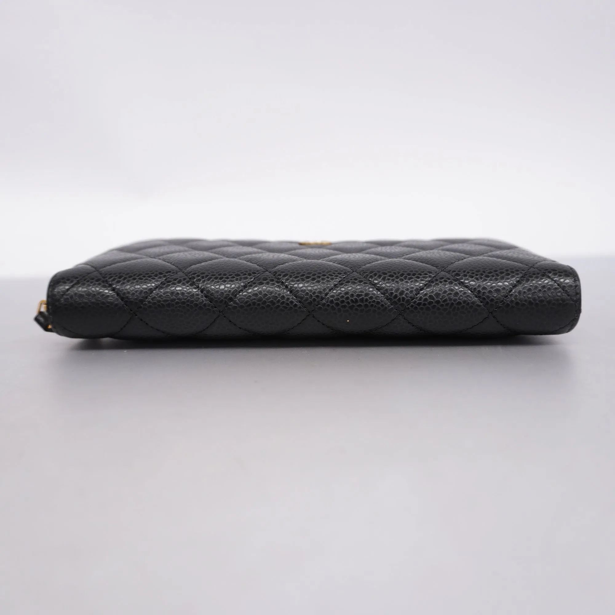 CHANEL   Matelasse Long Wallet Gold Hardware Caviar Leather Black