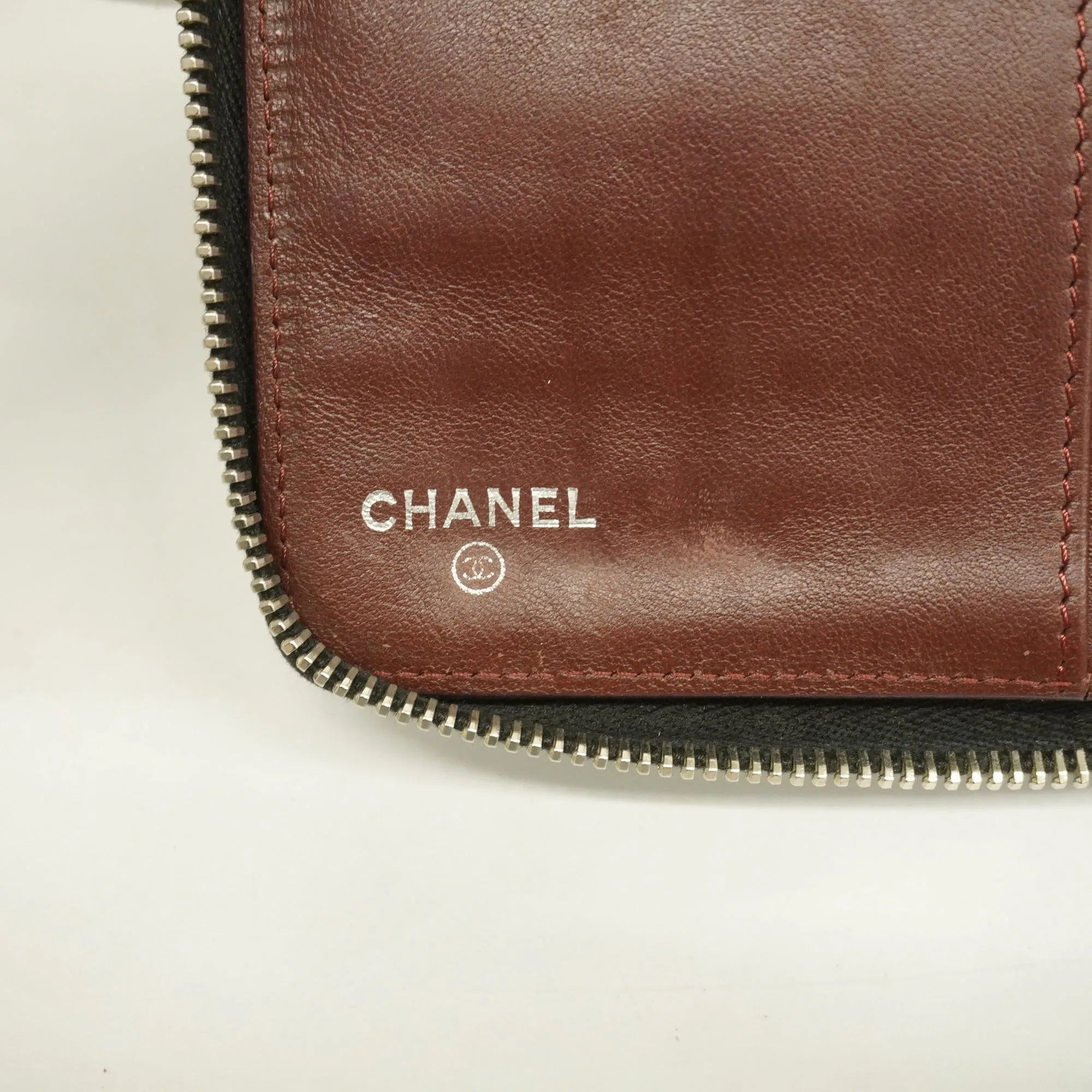 CHANEL   Matelasse Silver Metal Fittings Women's Lambskin Long Wallet