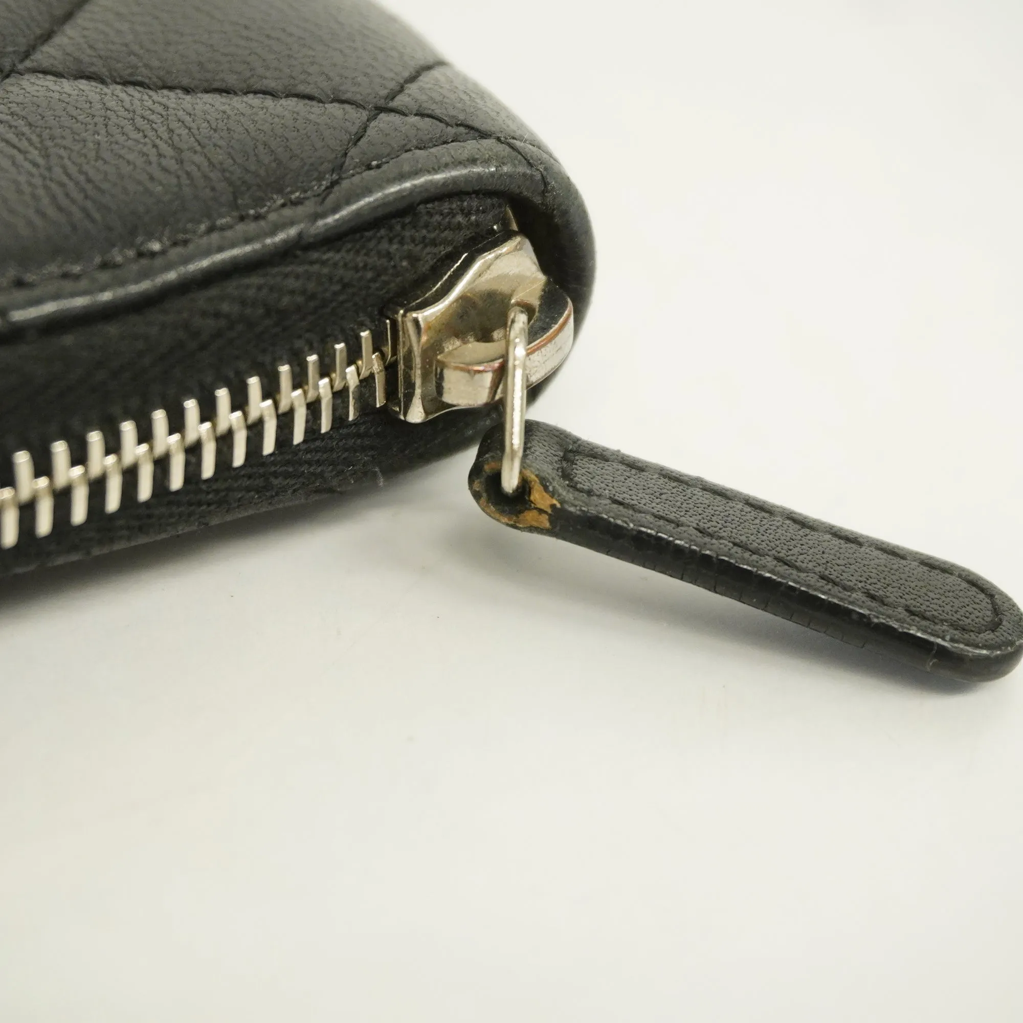 CHANEL   Matelasse Silver Metal Fittings Women's Lambskin Long Wallet