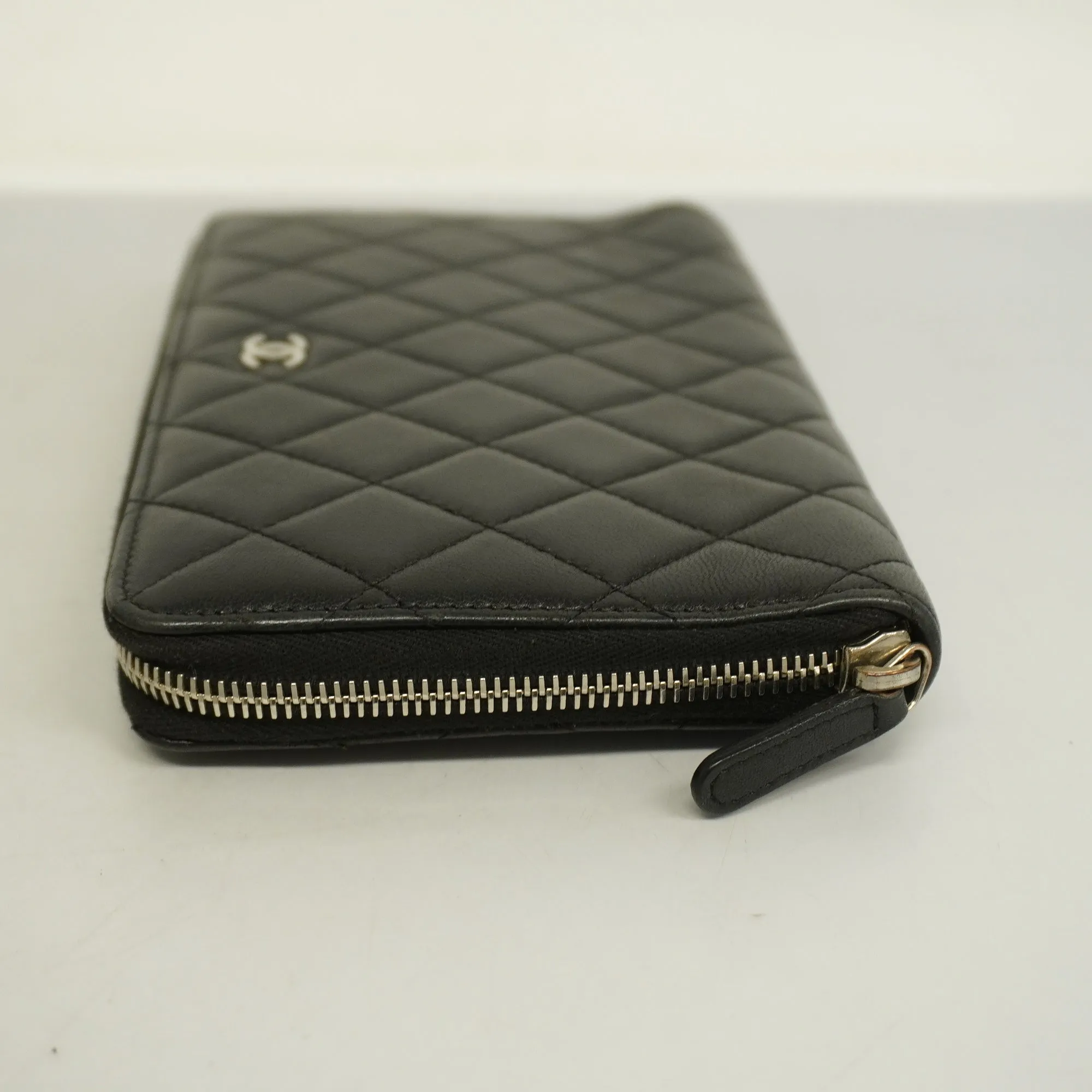 CHANEL   Matelasse Silver Metal Fittings Women's Lambskin Long Wallet