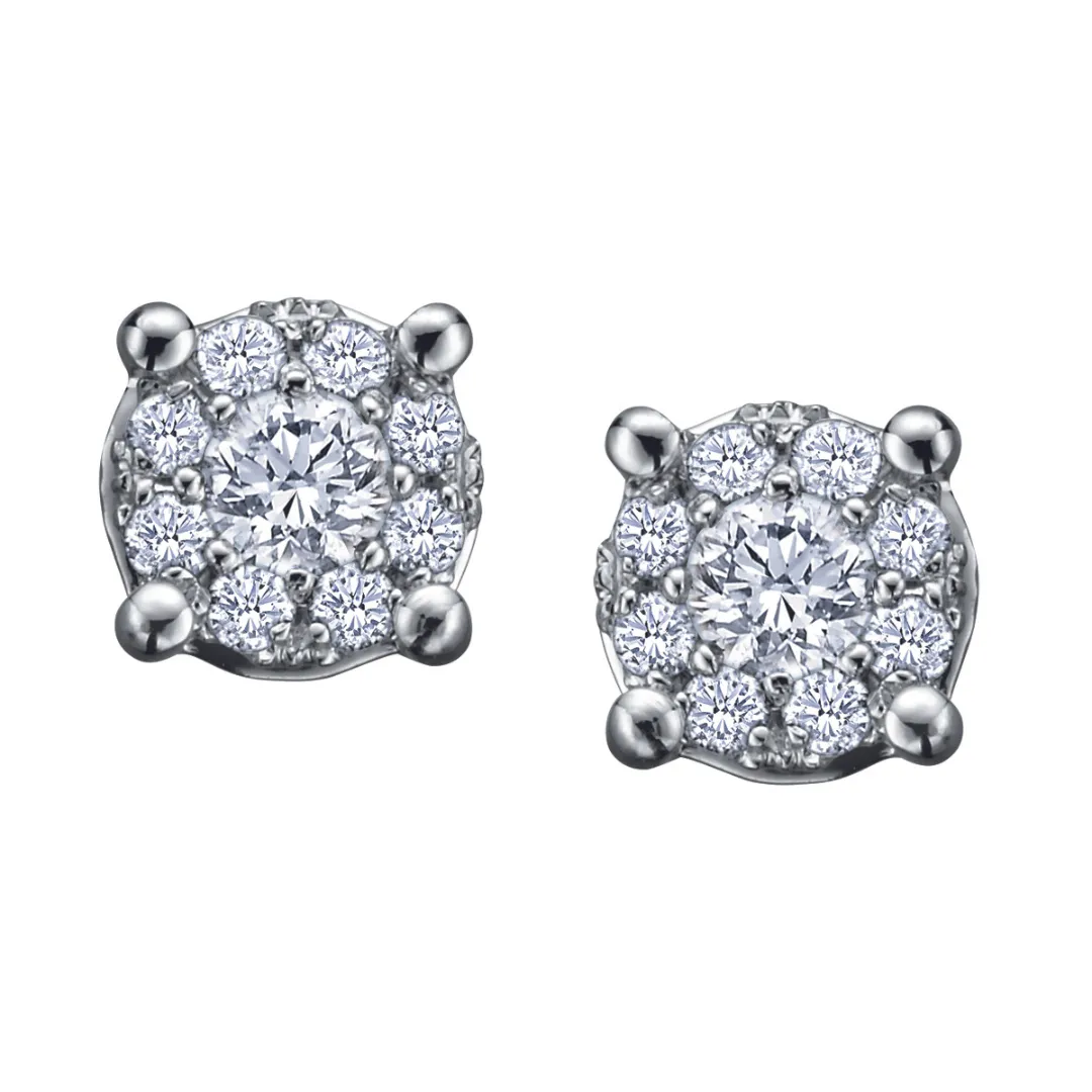 Diamond Cluster Earrings