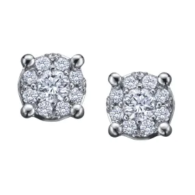 Diamond Cluster Earrings