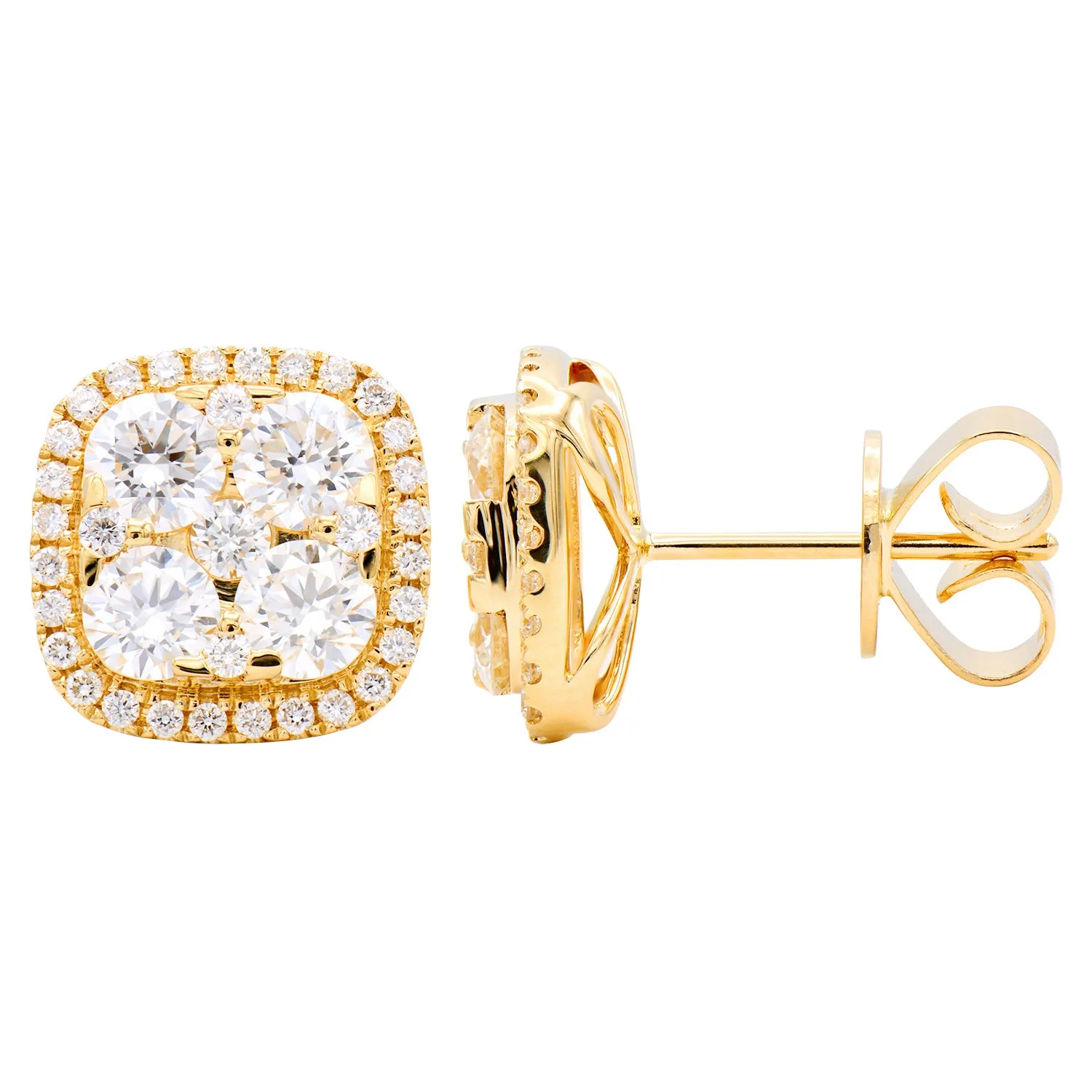 Diamond Cluster Earrings