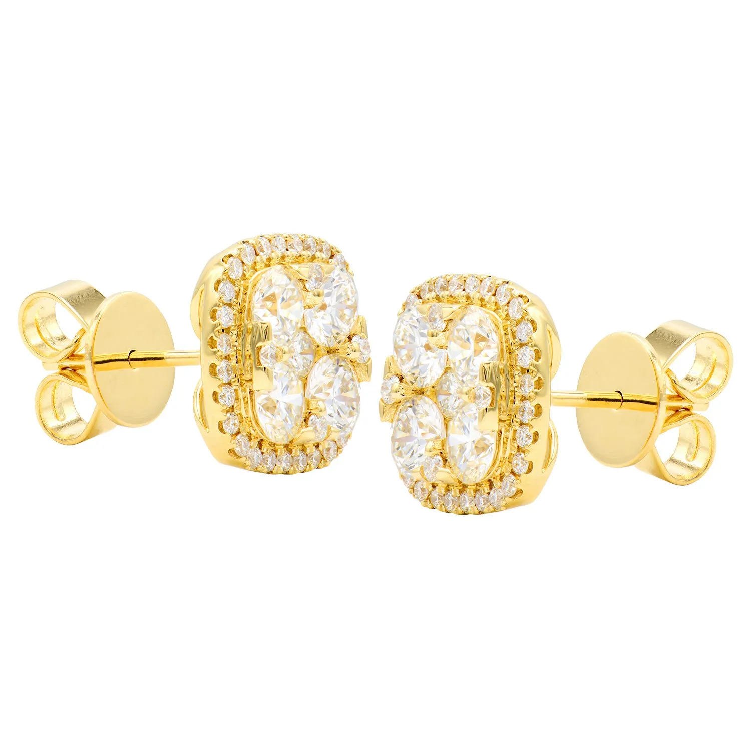 Diamond Cluster Earrings