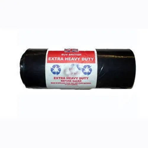 Extra Heavy Duty Black Refuse Sacks Bags 20 Roll Pack