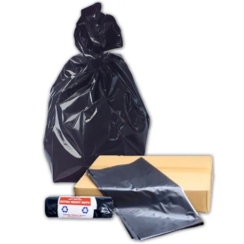 Extra Heavy Duty Black Refuse Sacks Bags 20 Roll Pack