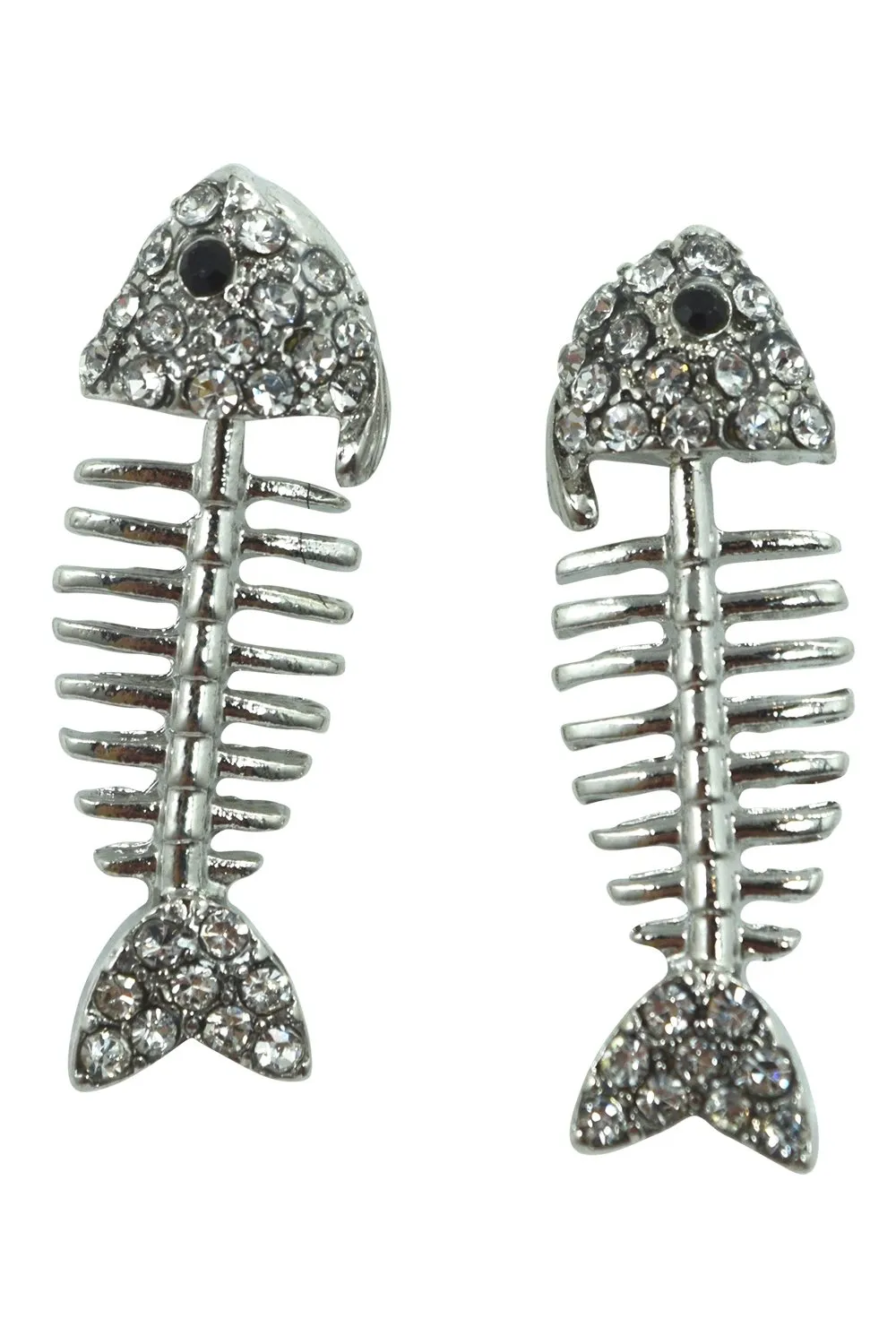 Fishbone Fish Bone Fish Skeleton Studded Earrings