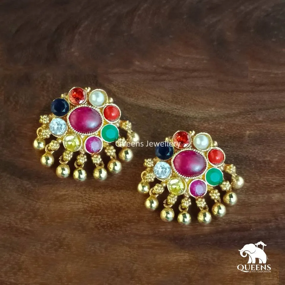 GANGA NAVARATHNA EARRINGS