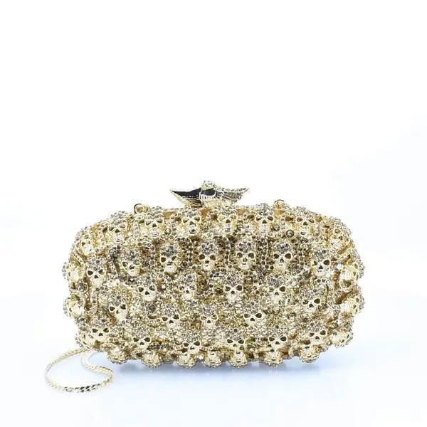 Gold Detailed Agbọn Clutch Purse
