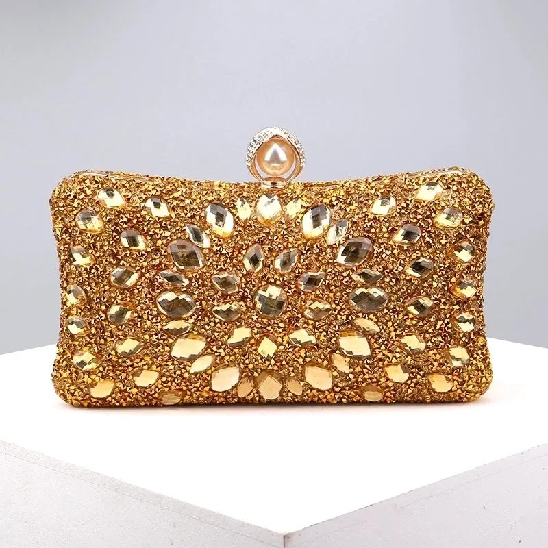 Green Blue Pink Pu Leather Polyester Flower Pillow Shape Evening Bags
