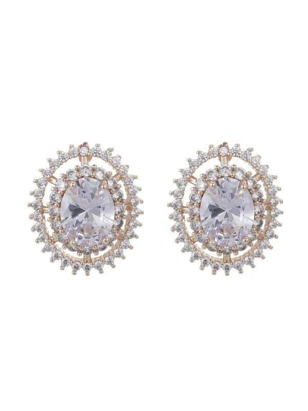 Karen Sampson Cubic Zirconia Gold Earrings