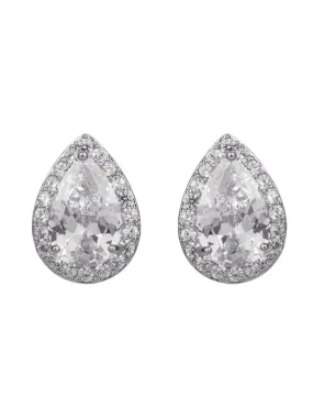 Karen Sampson Cubic Zirconia Pear Shaped Stud Earrings