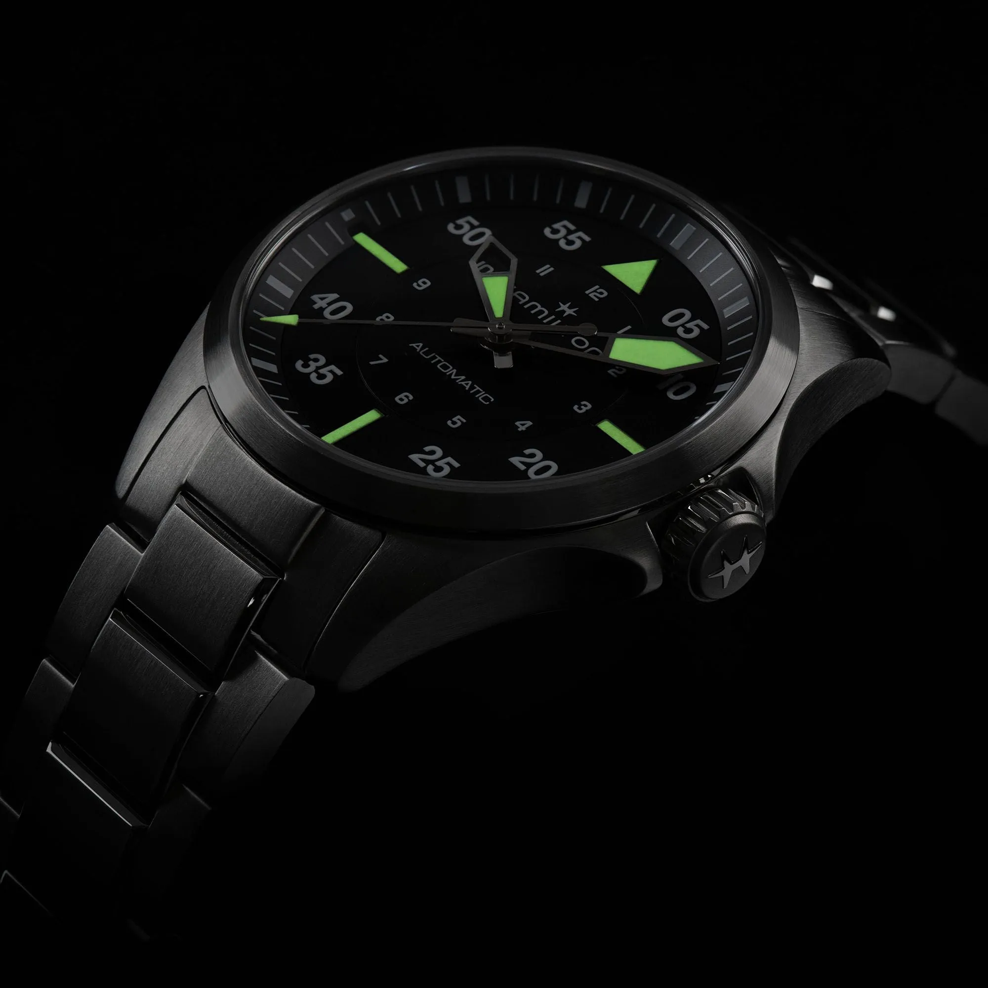 Khaki Aviation Pilot Auto Gents Watch, 36mm - H76215130