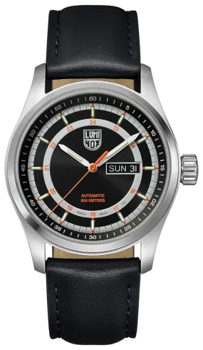 Luminox Atacama Field Automatic Stainless Steel Black Dial Black Leather Strap Day/Date Divers Mens Watch XL.1901