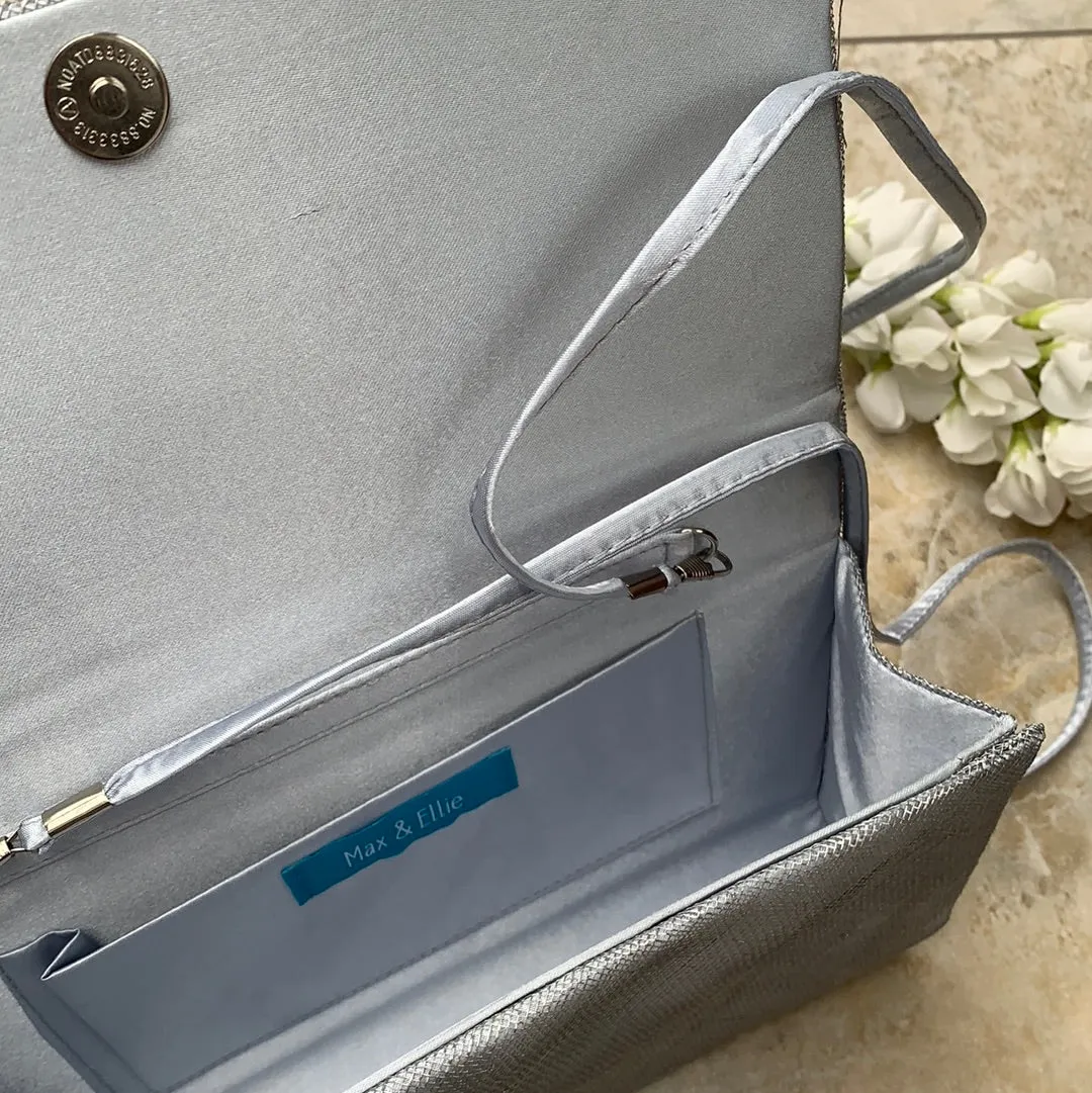 Max and Ellie Handbag Matt Silver AX1/AX2