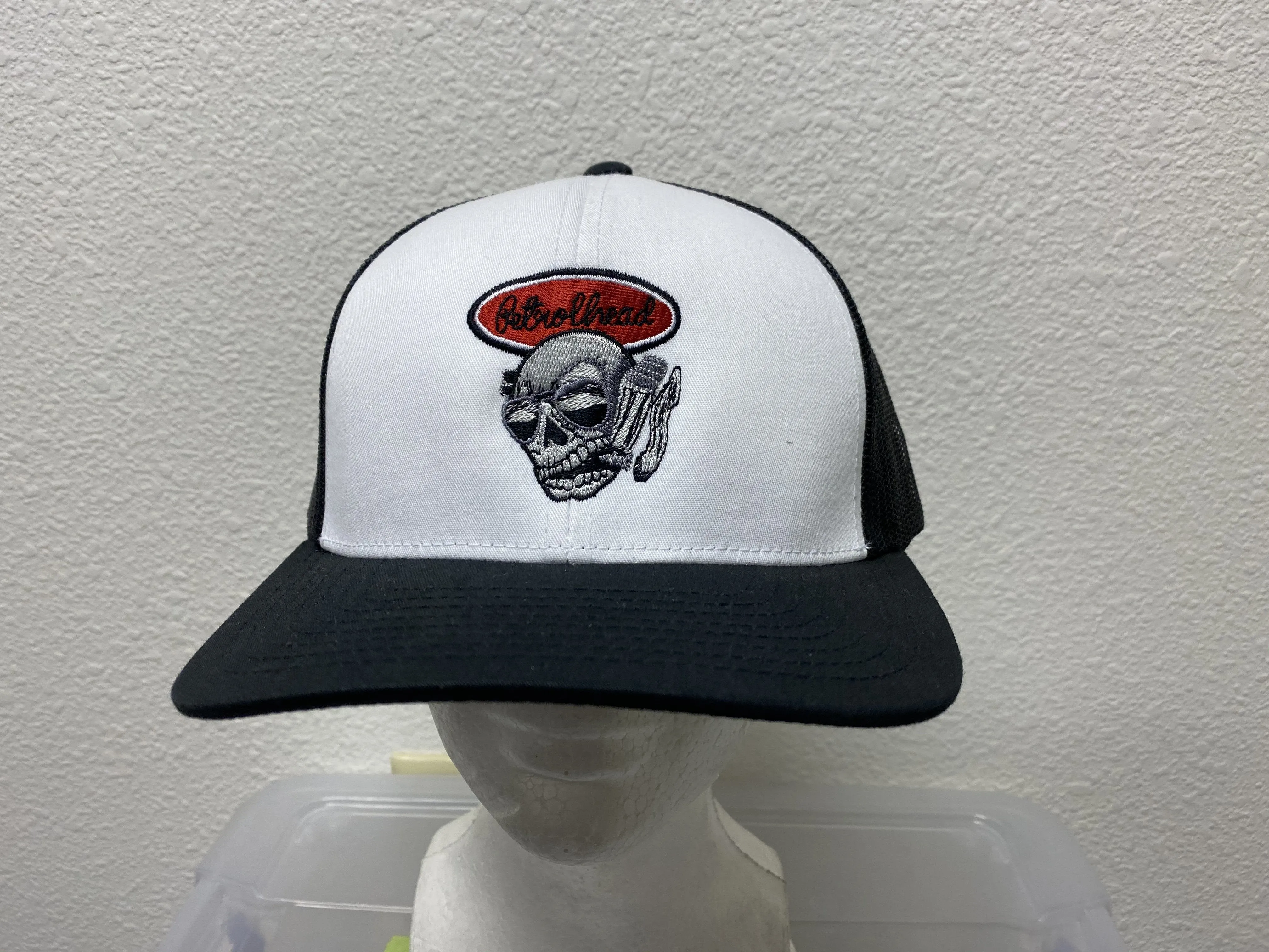 Petrolhead Logo - Embroidered Snap Back Mesh Trucker's Cap