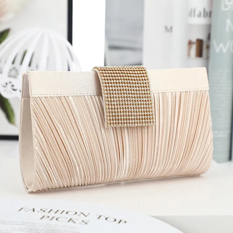 Pink Black Arylic Solid Color Square Evening Bags