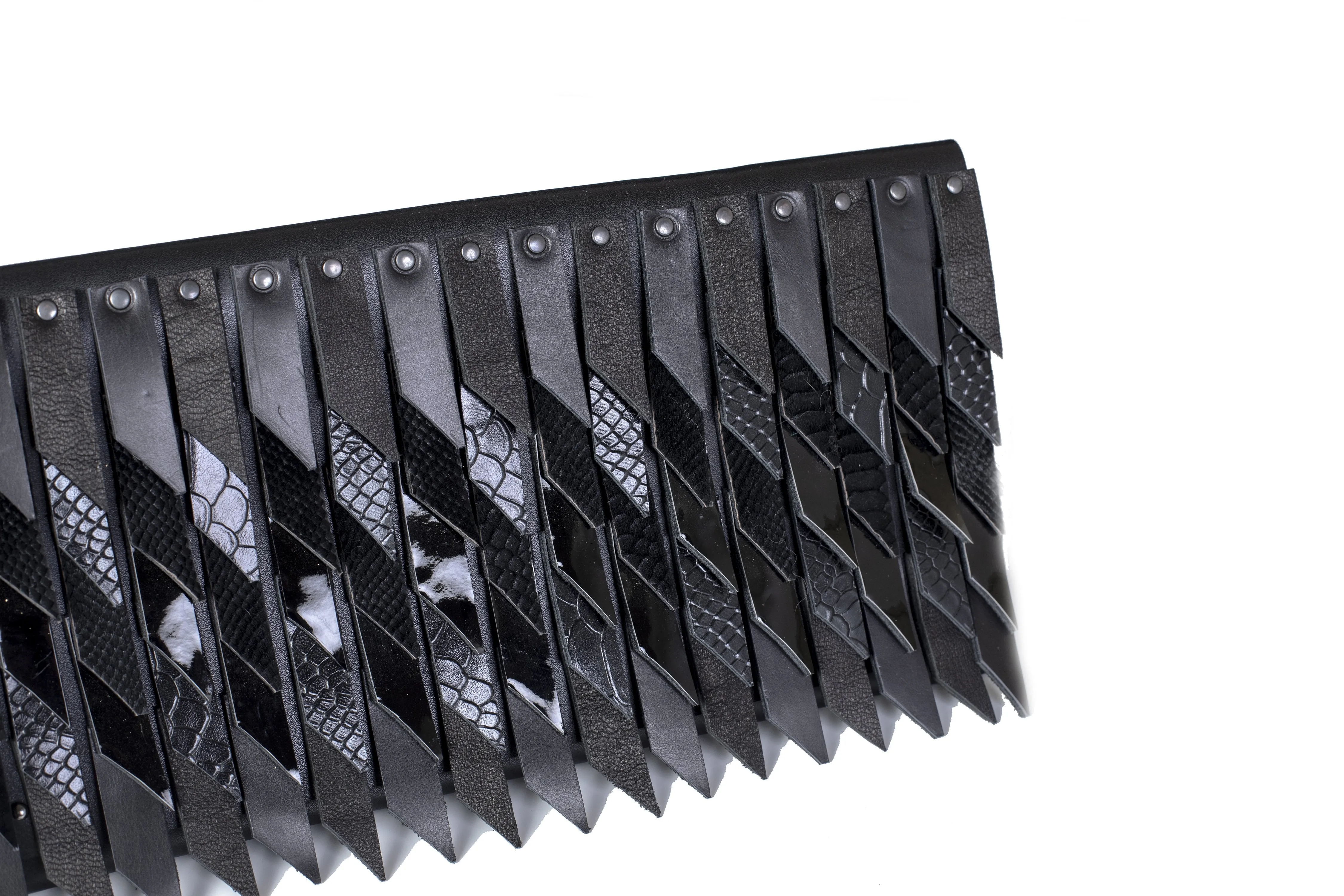 The Domino Black Clutch Bag