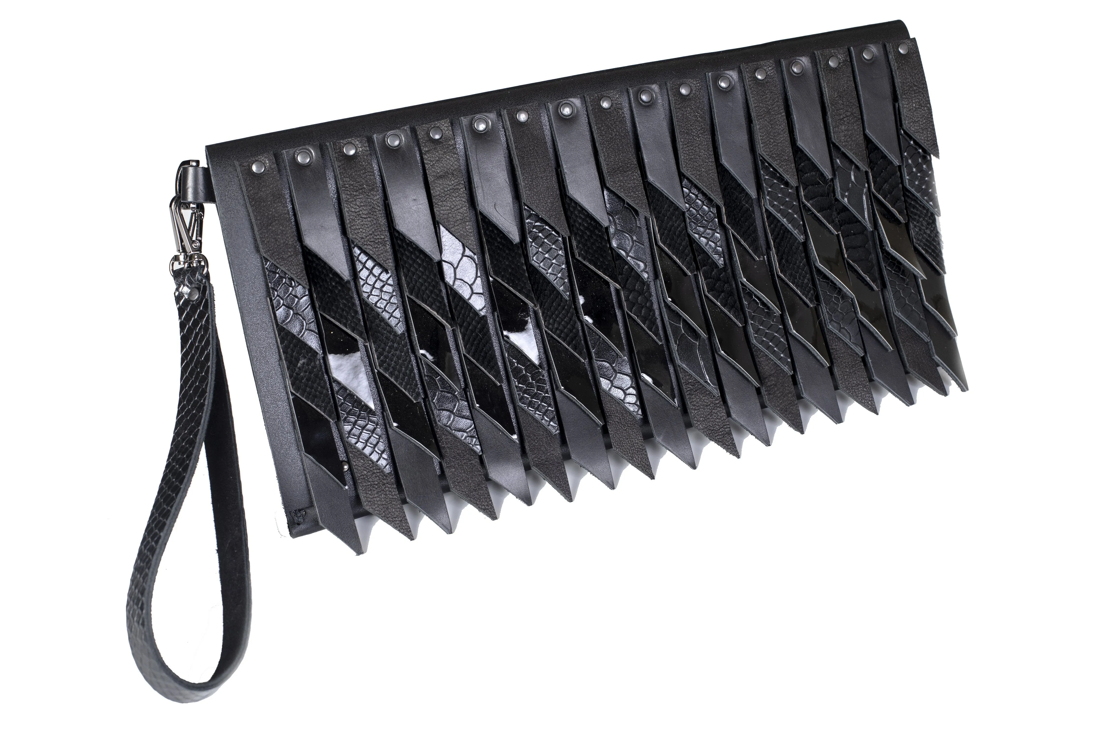 The Domino Black Clutch Bag