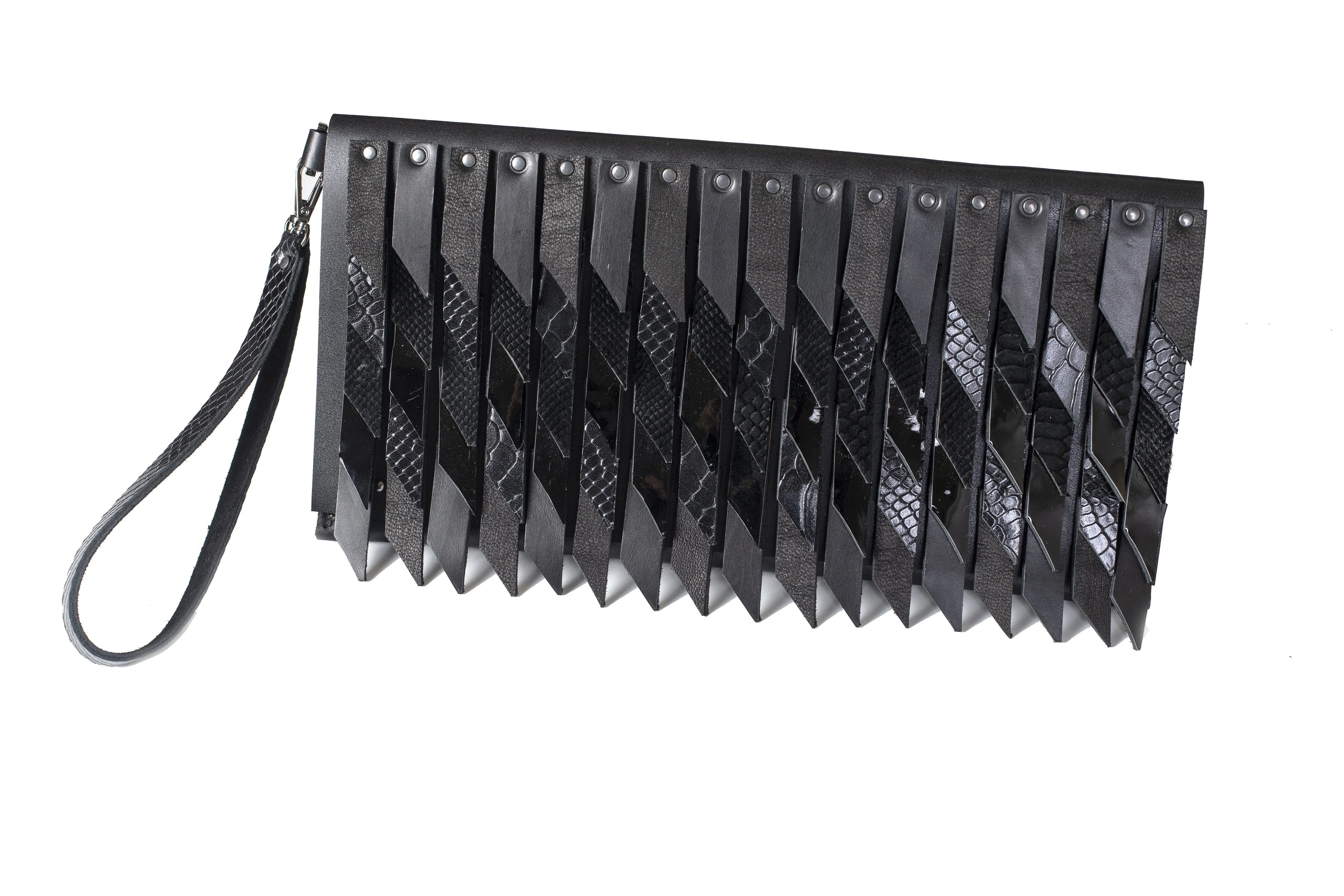The Domino Black Clutch Bag