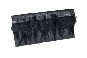 The Feather Black Clutch Bag